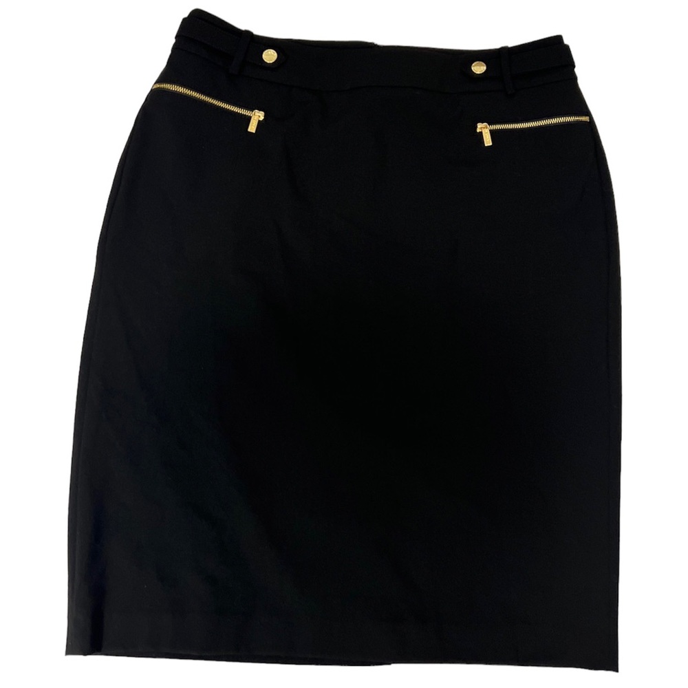 Calvin Klein  Skirt Womens Size 10 Black Lined Zip Up